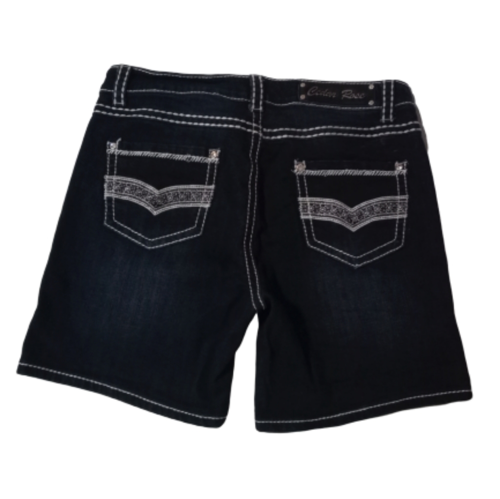 💛 Cedar Rose Denim Shorts - Picture 2 of 7